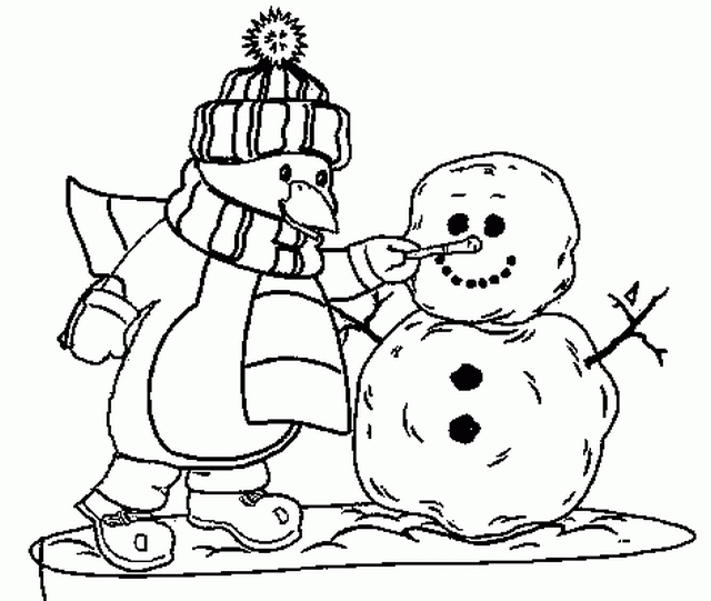 Bałwany kolorowanki